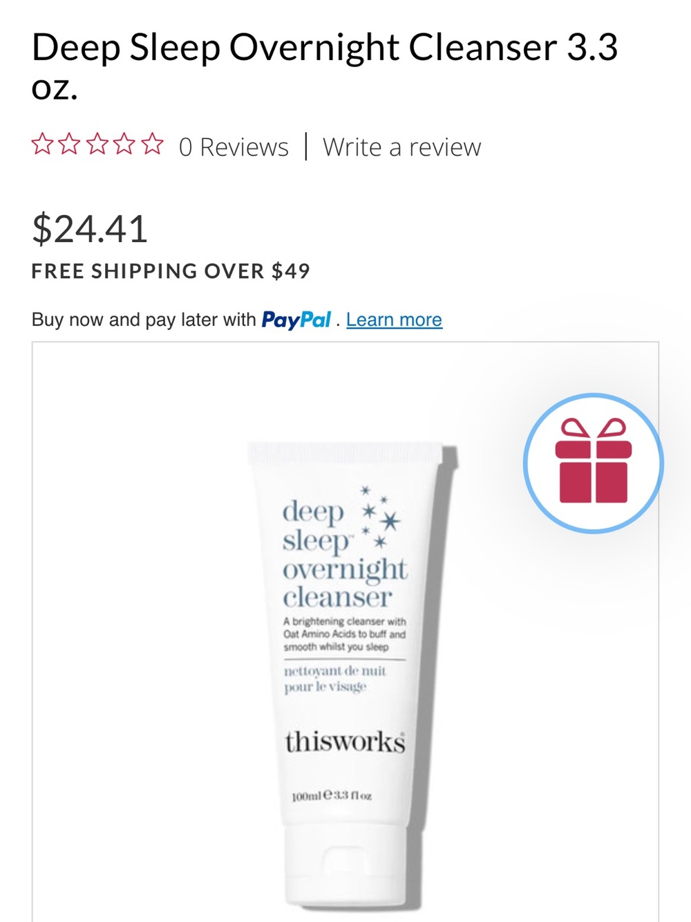 This Works Deep Sleep Overnight Cleanser — White